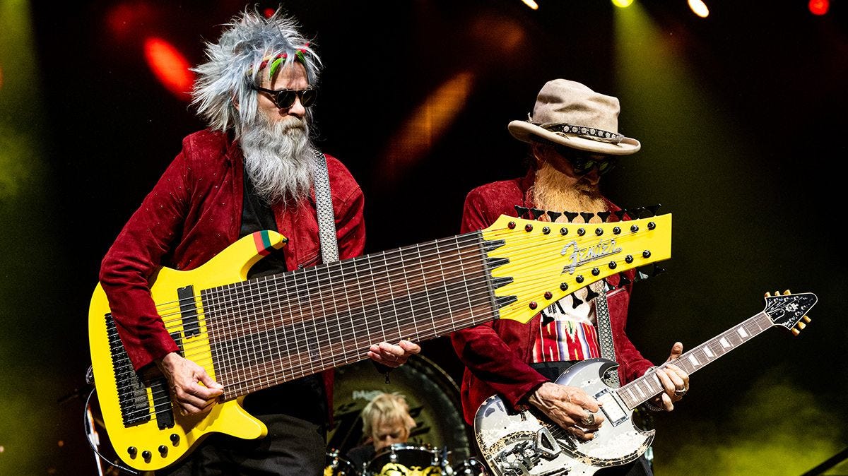 ZZ Top's Elwood Francis and Billy F Gibbons