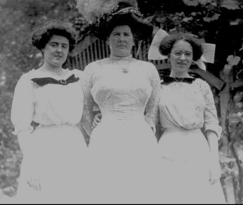 Irene, Sarah, & Marjorie Dee - Photo courtesy of Nancy McGonigal via Ancestry