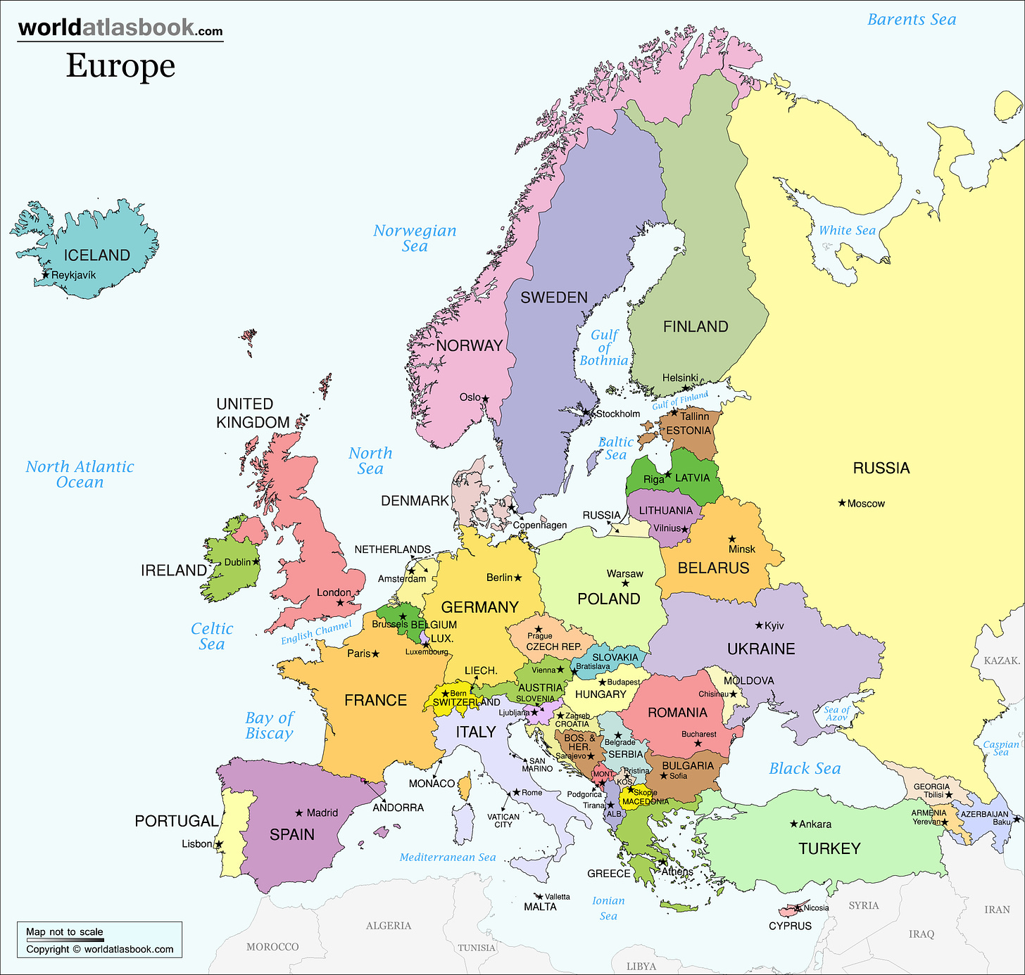 Map of Ugly Borders of Europe’s Ethnolinguistic Nations