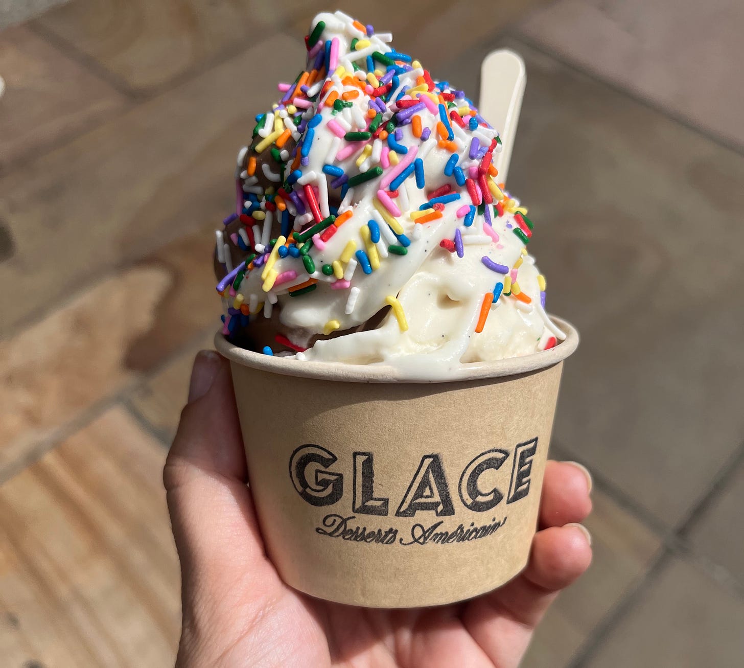 ice cream from glace