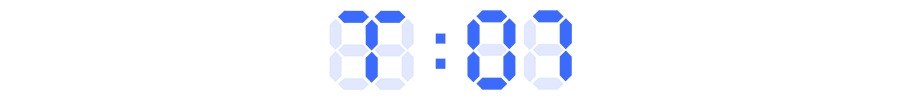 T:07 written in the style of a digital clock