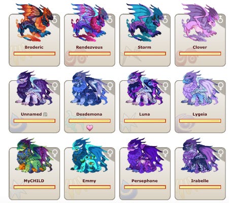a few choice dragons <3