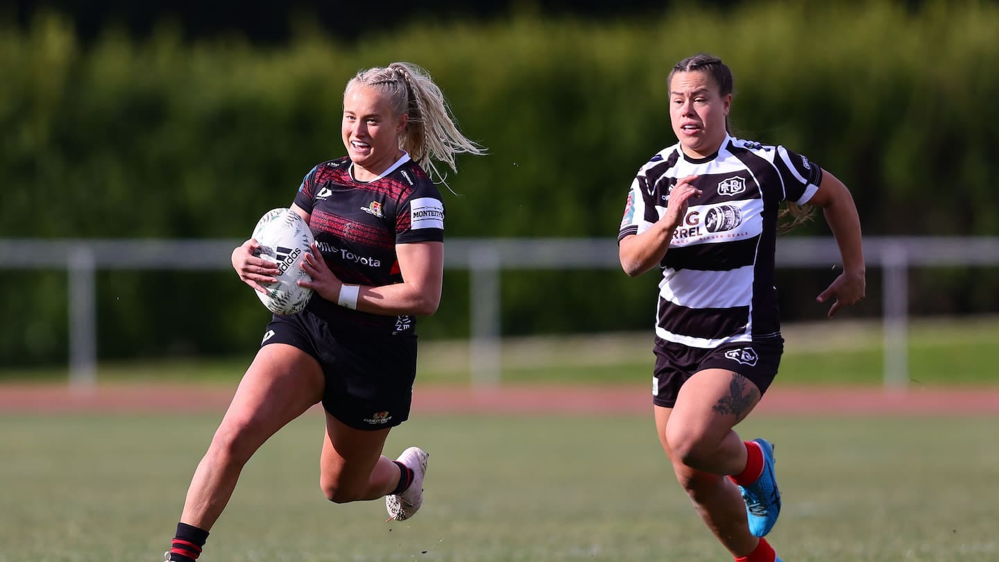 Grace Steinmetz in action for Canterbury during the Farah Palmer Cup in 2023. Photo / Photosport