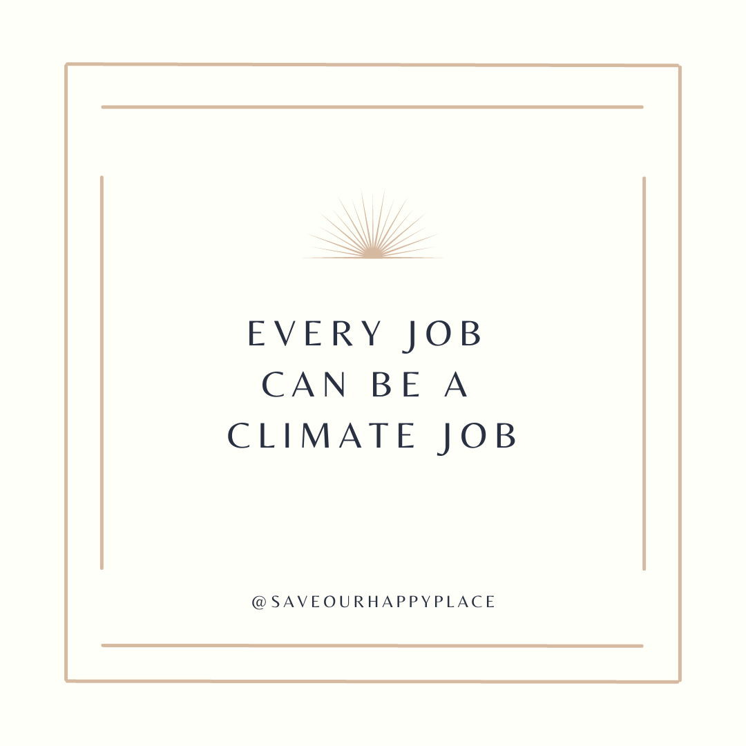 Every job can be a climate job