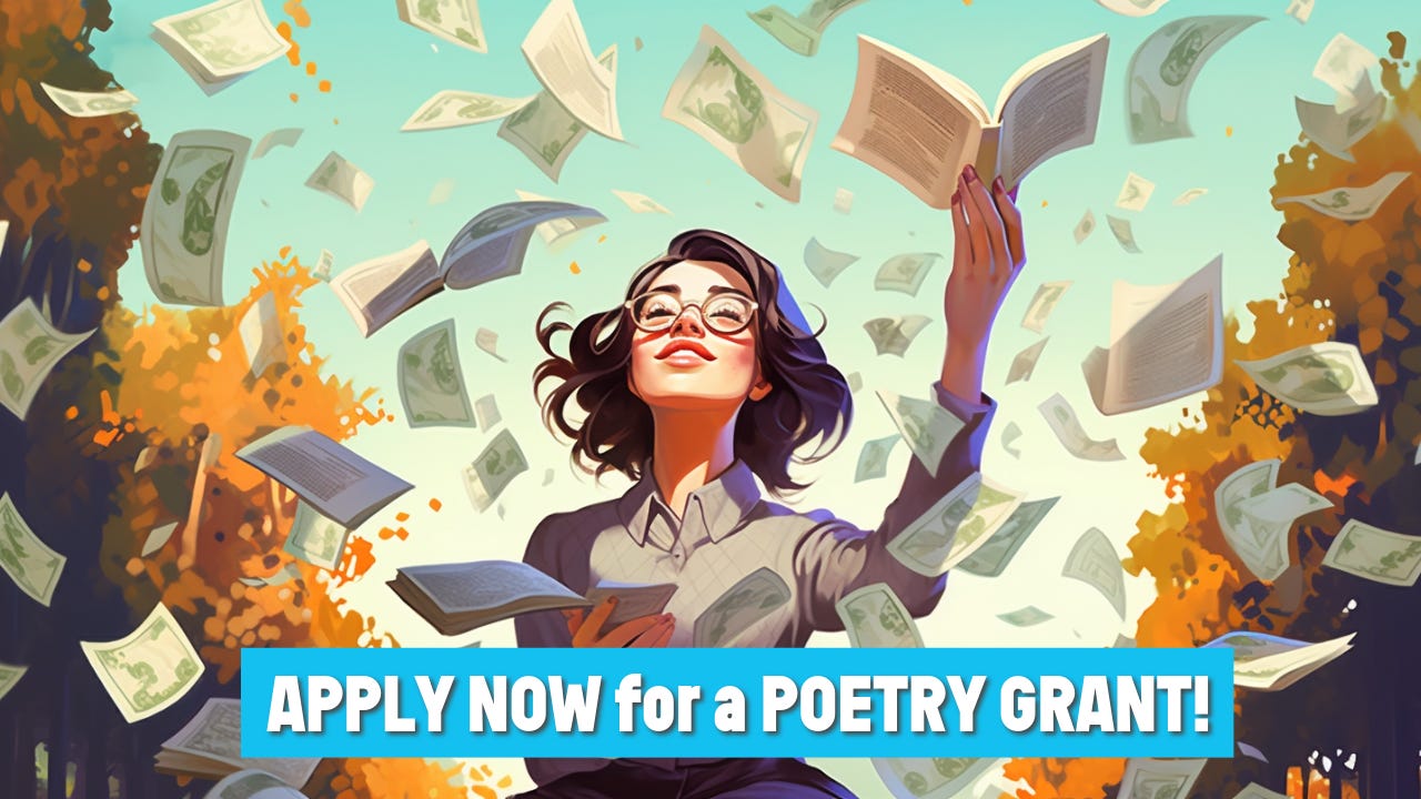 Poetry grant, $1,000 poetry funding, grant guide, poetry cash prize, poetry award, grant application, poetry finance