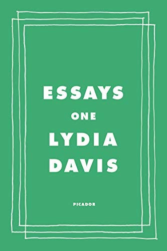 Essays One by [Lydia Davis]