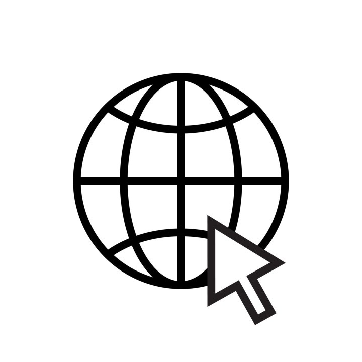 New Digs: A graphic of a globe and arrow cursor