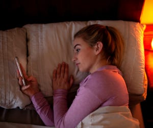 scrolling phone in bed can make it harder to fall asleep