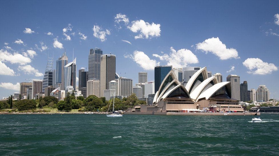 Sydney Opera House in Sydney harbour