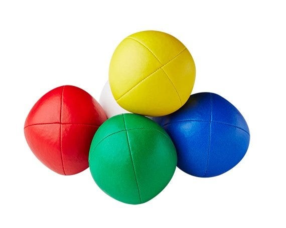 Balles de Jonglage - Uni-color - Vendues par 3 - L\'AS DE TRèFLE