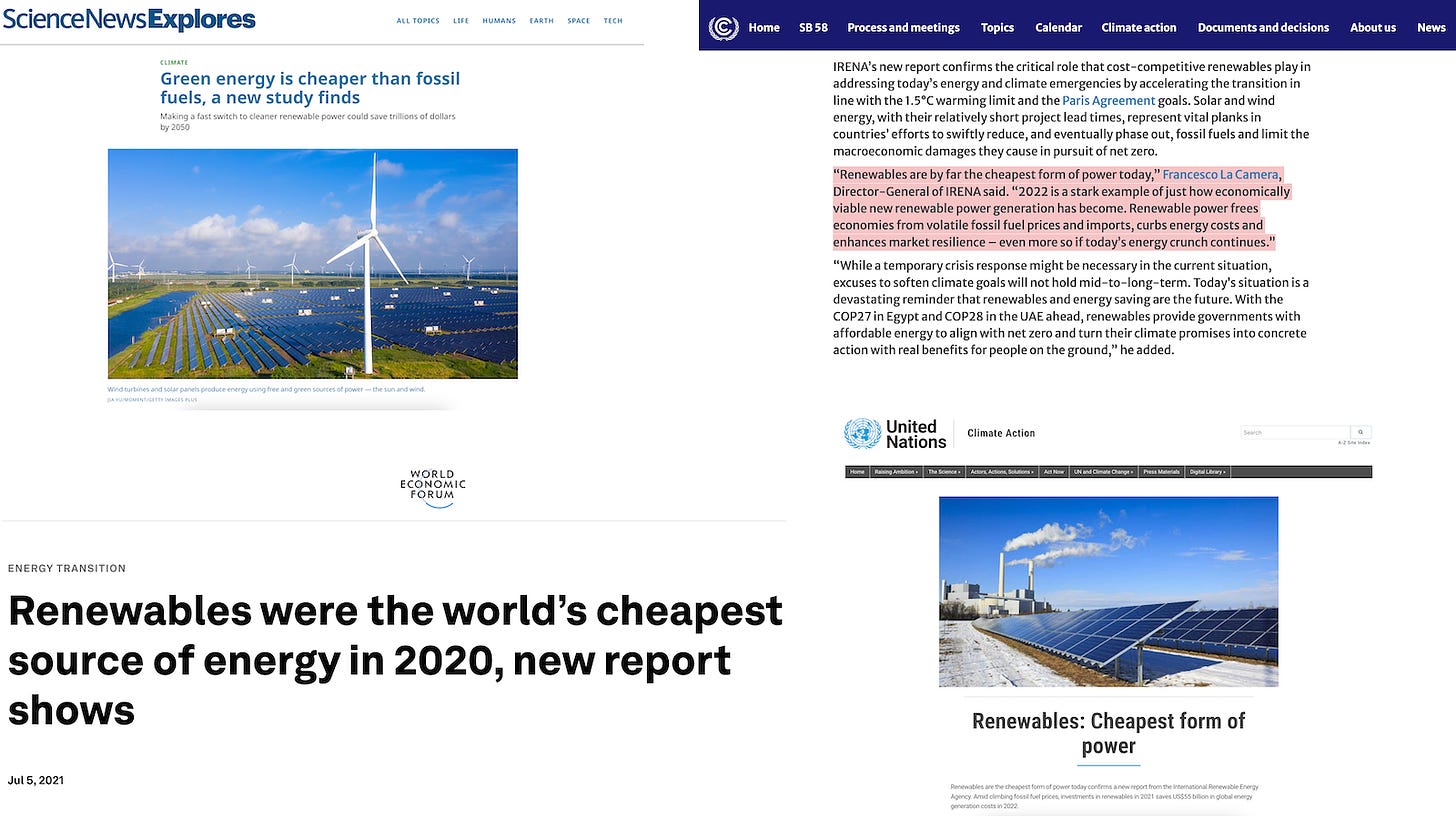 Renewables were the world's cheapest source of energy