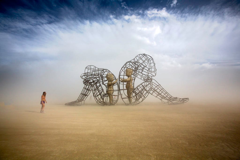 Burning Man | LOVE is a sculpture by Alexandr Milov. It demo… | Flickr