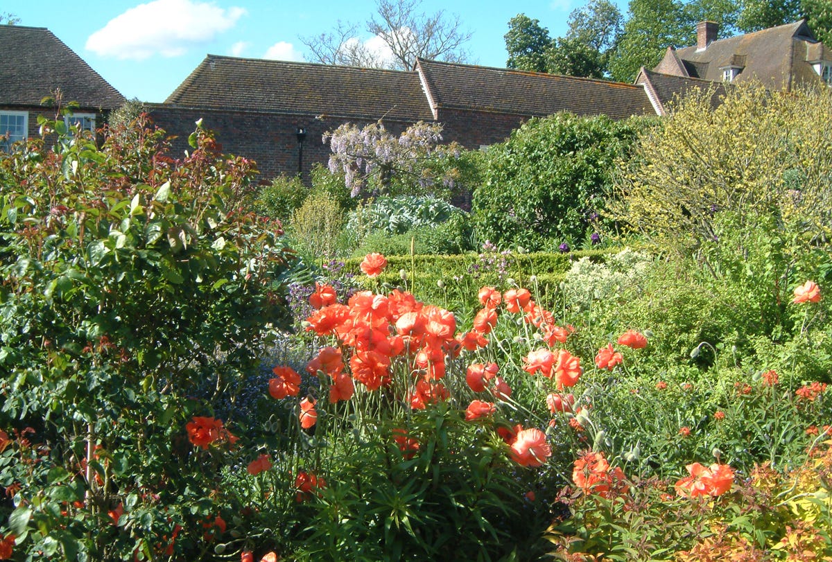 Part of the formal gardens, in the walled kitchen garden space behind the stable block.