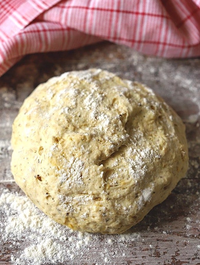 yeasted dough for homemade pizza crust