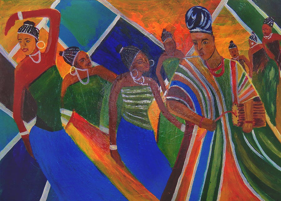 A Yoruba Wedding Painting by Chioma Kanu | Fine Art America