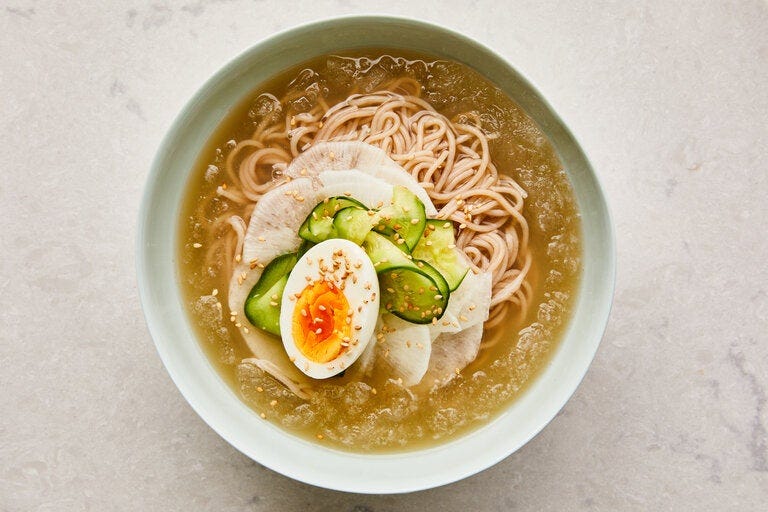 Naengmyeon (Cold Noodles in Chilled Beef Broth)