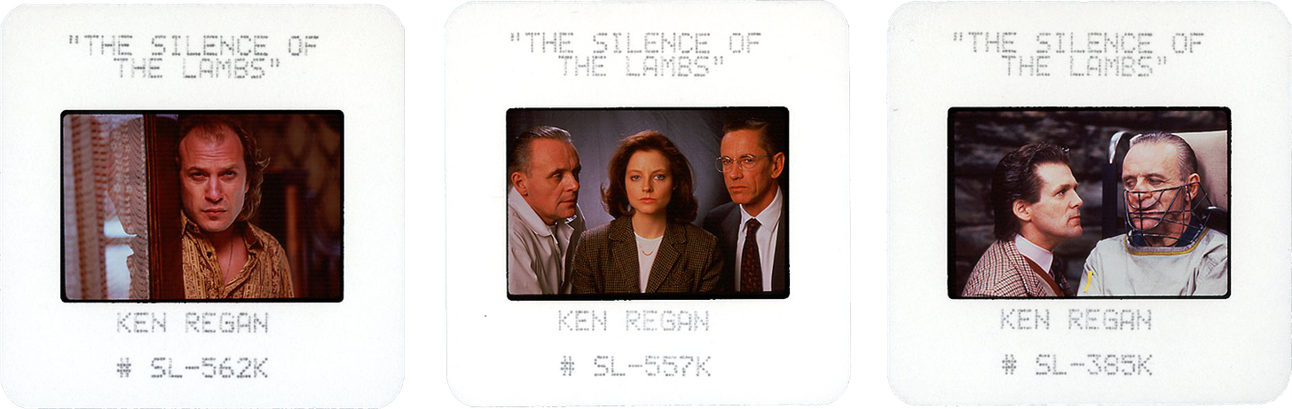 THE SILENCE OF THE LAMBS slides; by Ken Regan; courtesy of Orion Pictures.