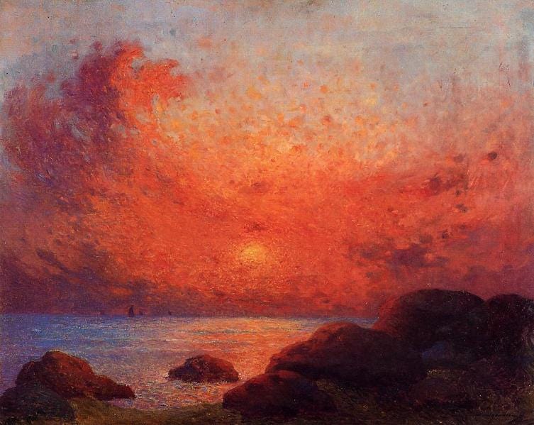 File:Puigaudeau, Ferdinand du - The Sun Setting on the Sea ...