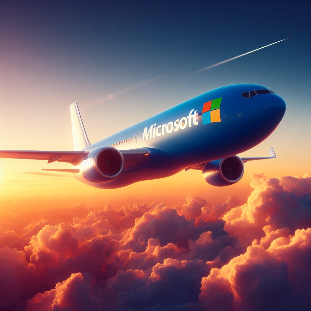 Microsoft Flying a Plane