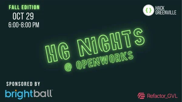 HackGreenville Nights - Fall Edition