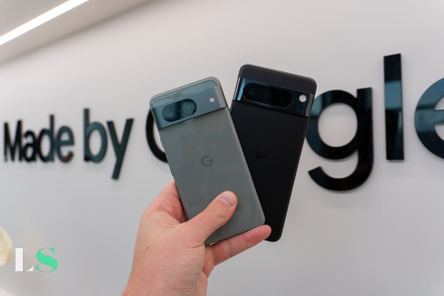 The Pixel 8 and 8 Pro, photographed at the Made by Google event in New York City.