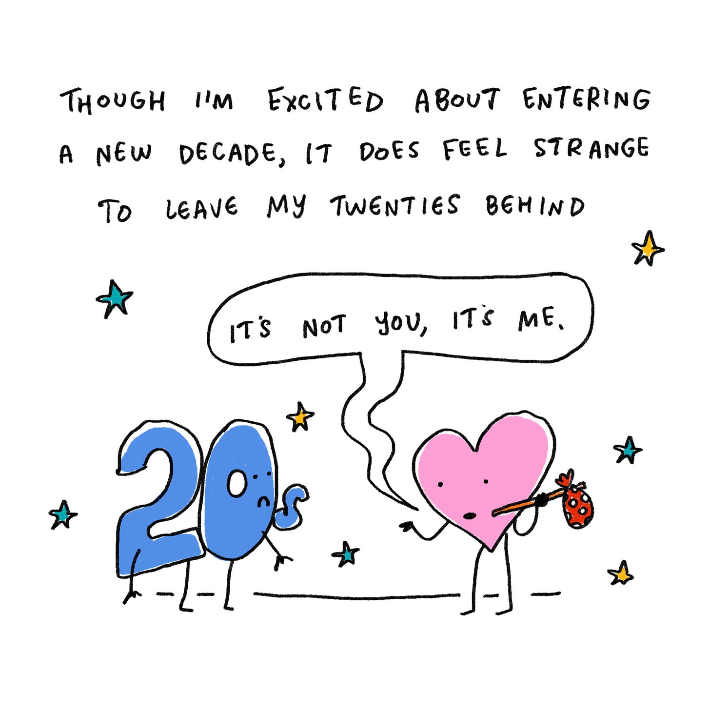 Though I’m excited about entering a new decade, it does feel strange to leave behind my twenties.