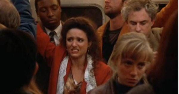 Anyone else have an inner dialogue like Elaine on the subway? : r/seinfeld
