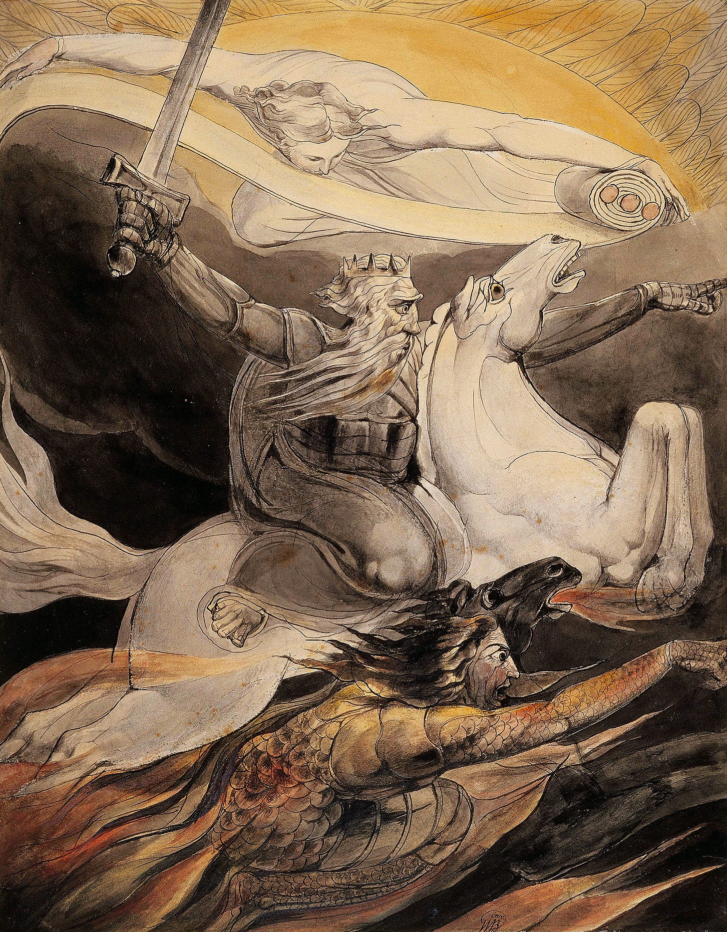 William Blake, Death on a Pale Horse (c.1800)