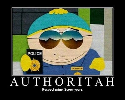 Cartman Cop Respect My Authority Meme Kiss-cut, 44% OFF