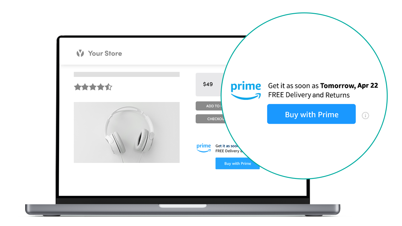 Buy with Prime Button for Your Ecommerce Site | Amazon