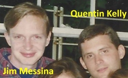 alt= Jim Messina, Kalorama Set member, and Quentin Kelly, Liberty Magazine dissident. 