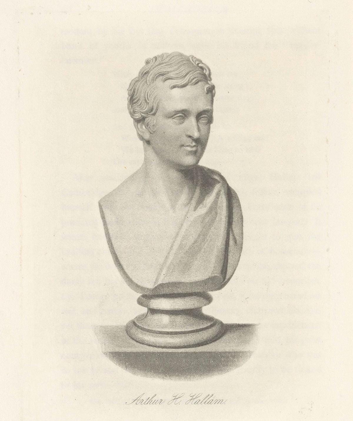 A print of Arthur H. Hallam's bust, circa 1884 to 1889. Rijksmuseum, Amsterdam. (Public Domain)