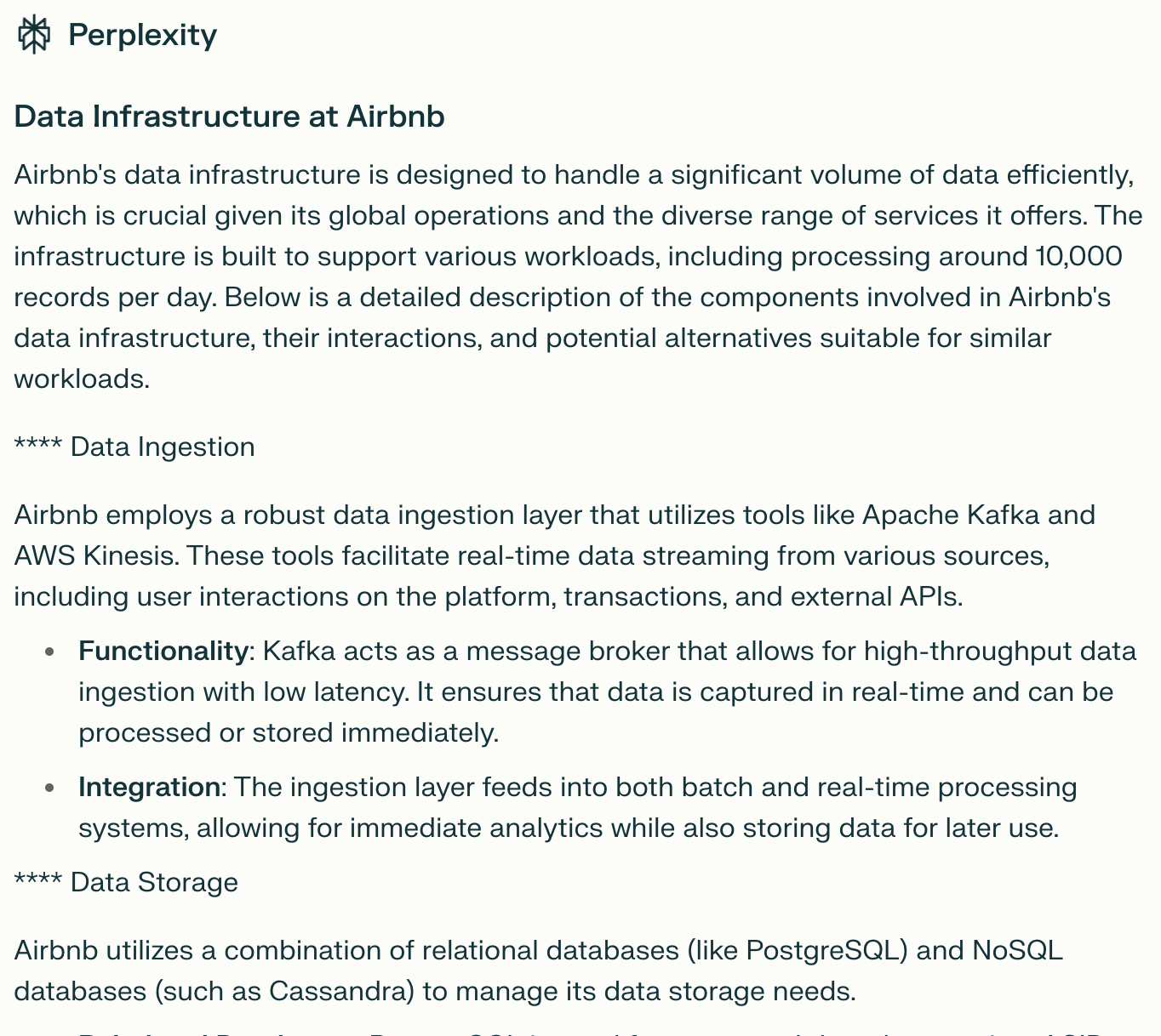 Using Perplexity to learn Airbnb's data infrastructure