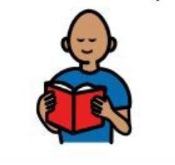 image symbol of a person reading