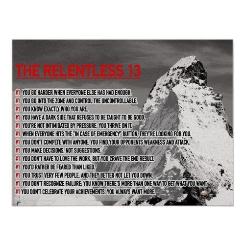 The Relentless 13 Poster | Zazzle | Relentless, Finding yourself, In case  of emergency
