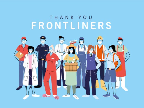 1,100+ Frontline Worker Illustrations, Royalty-Free Vector Graphics & Clip  Art - iStock | Frontline worker covid, Frontline worker mask, Frontline  worker portrait