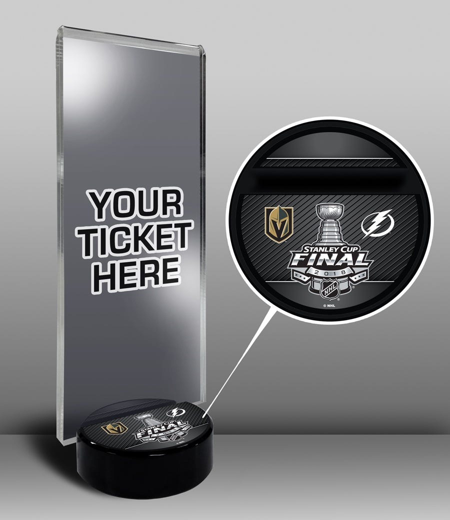 2018 stanley cup hockey puck ticket stub holder gift