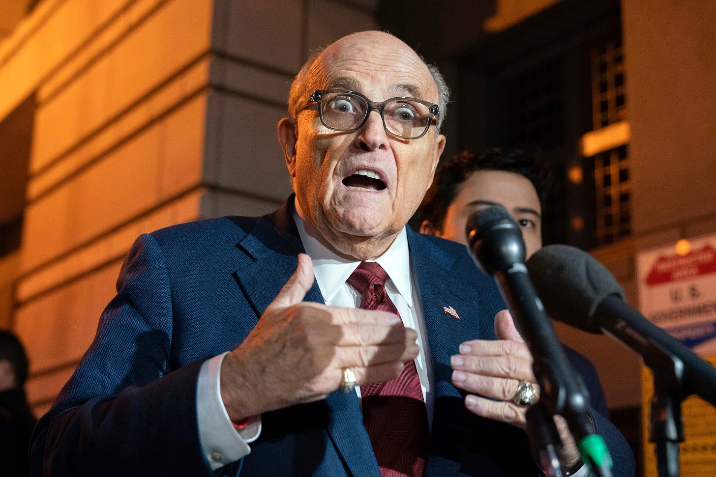 Rudy Giuliani spews defamatory claims about election workers | The  Independent