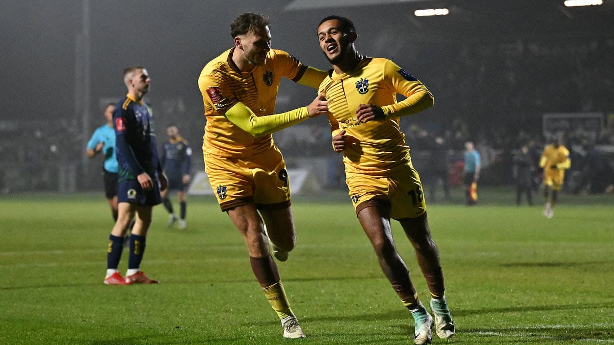 Sutton 3-0 Horsham: Dion Pereira nets twice in the second half before Omari  Patrick scores late to end the Hornets' FA Cup dream in the second round |  Daily Mail Online