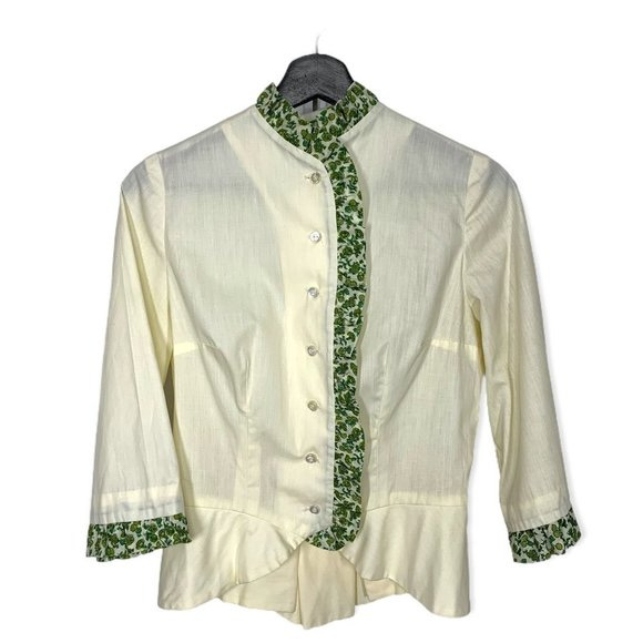 Vintage Handmade Peplum Button Up Top, *Medium - Picture 1 of 7