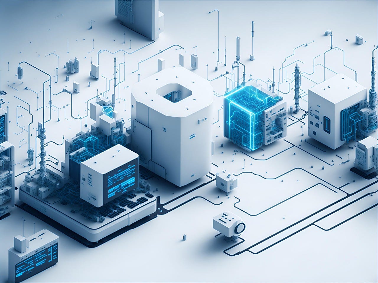Free ai generated technology computer illustration