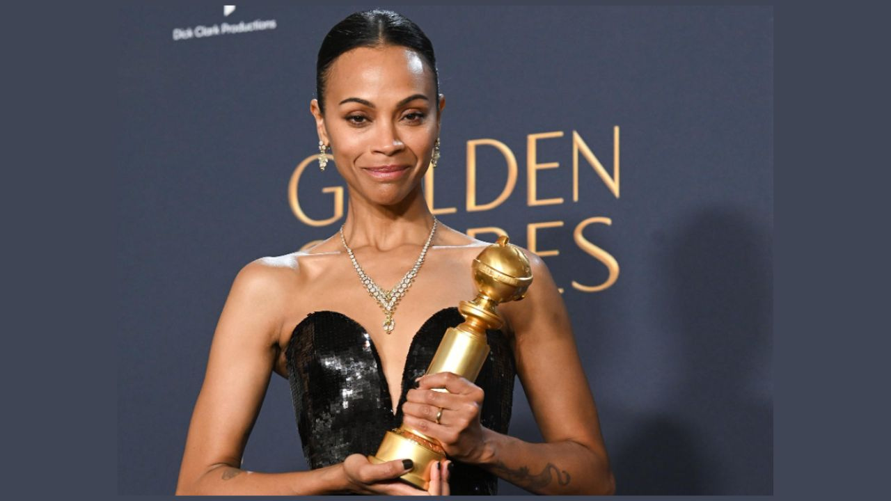 Zoe Saldana at the Golden Globe Awards (2025)