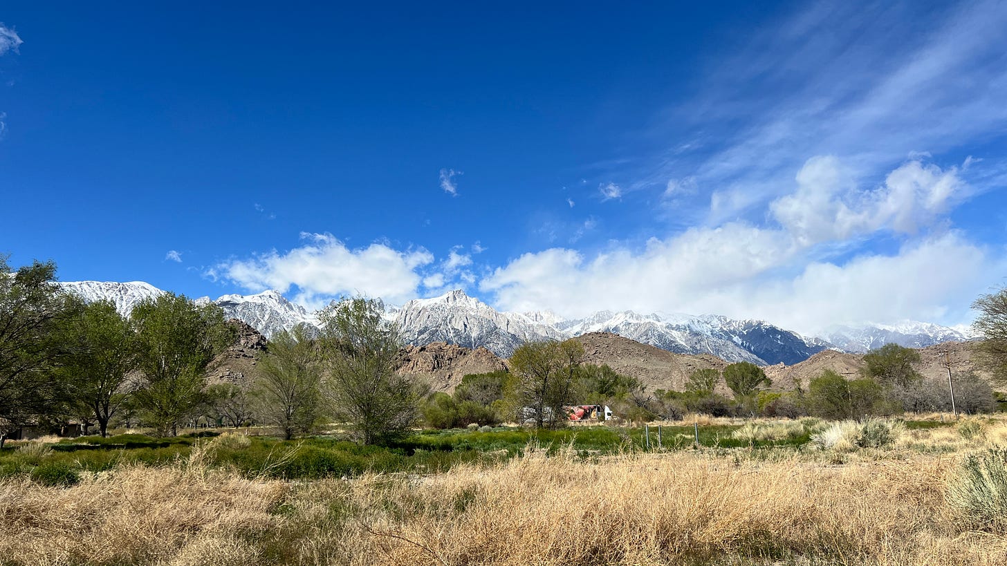 Eastern Sierra Mountains outside of Lone Pine, C