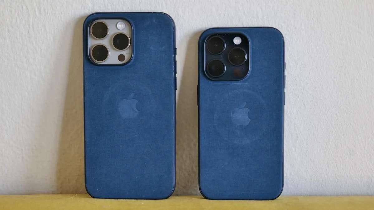 iPhone 15 FineWoven cases with MagSafe marks