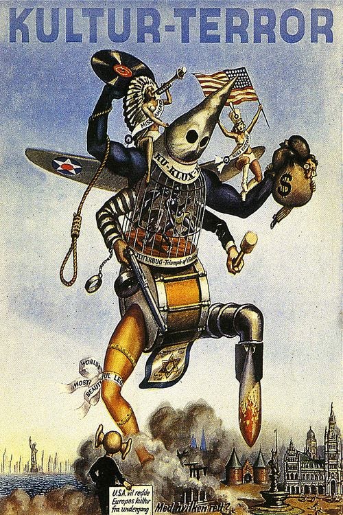 Vintage World War Two WWII Norwegian Military Propaganda Poster Leest Storm Kultur Terror CANVAS Print