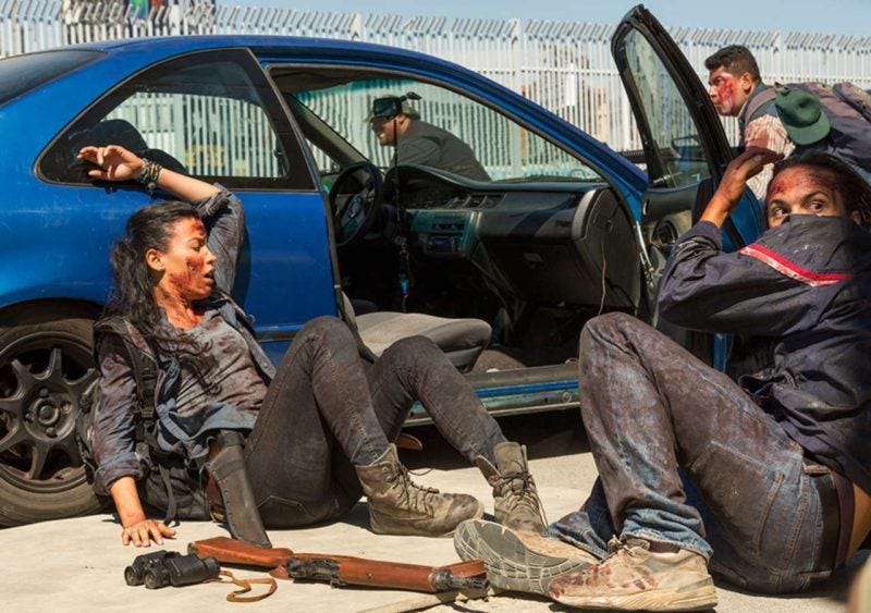 fear the walking dead nick under fire in north