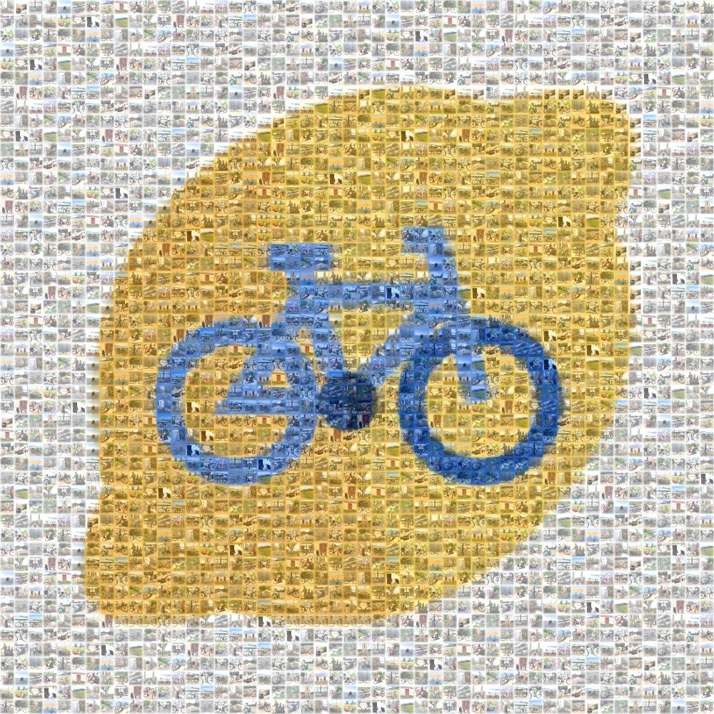 Mosaic des photos de vélo des abonnés