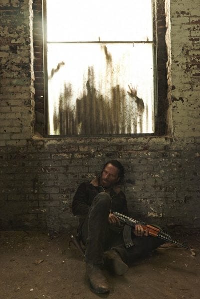 rick grimes walking dead season 5 wall 2015