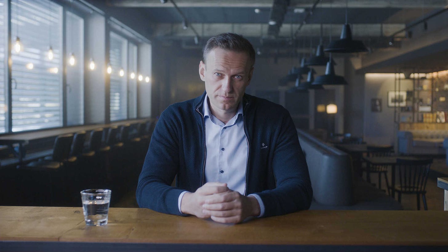 Still image from the 2022 documentary Navalny featuring Russian dissident Alexei Navalny