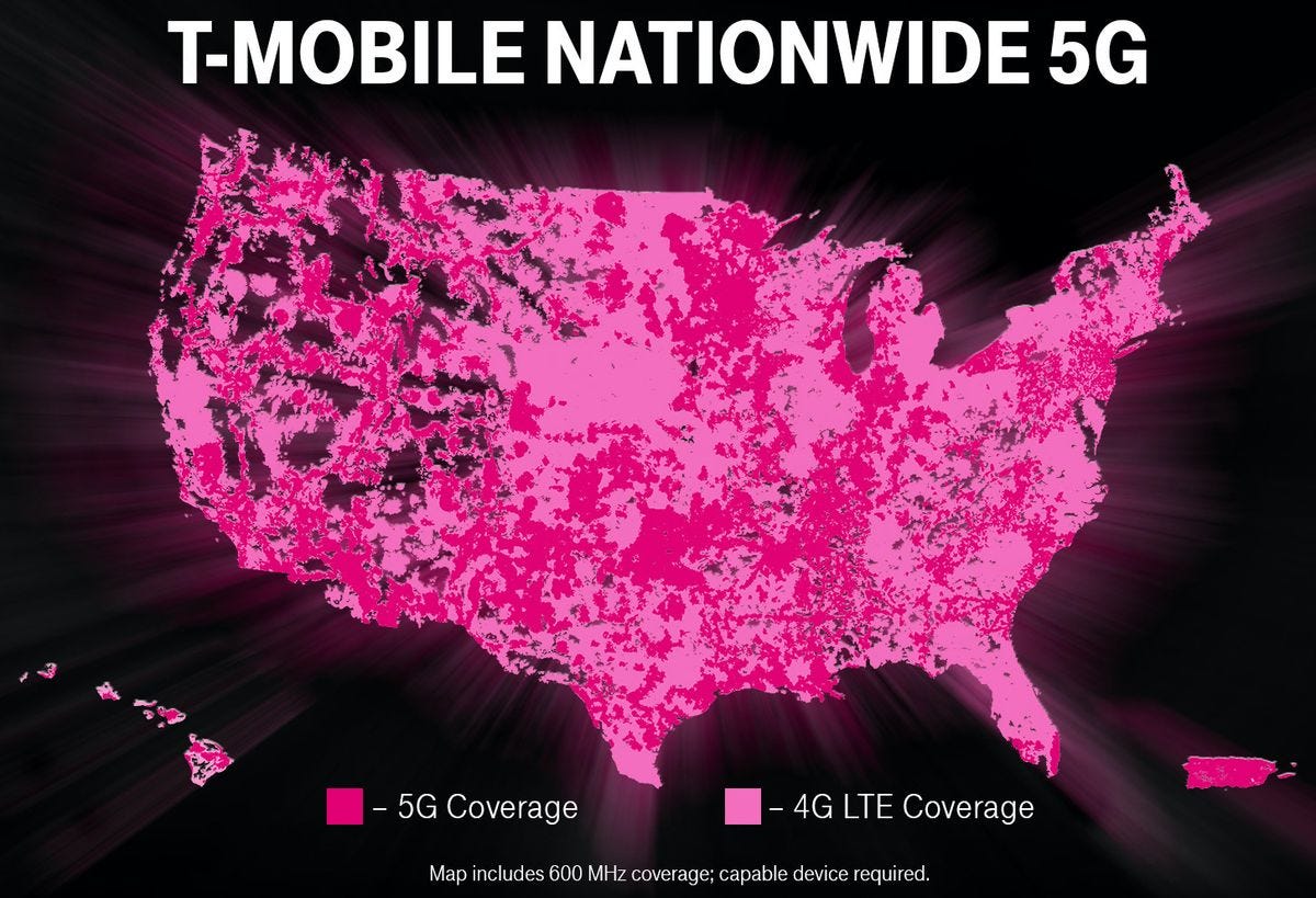 5 G Coverage Map Usa – Topographic Map of Usa with States